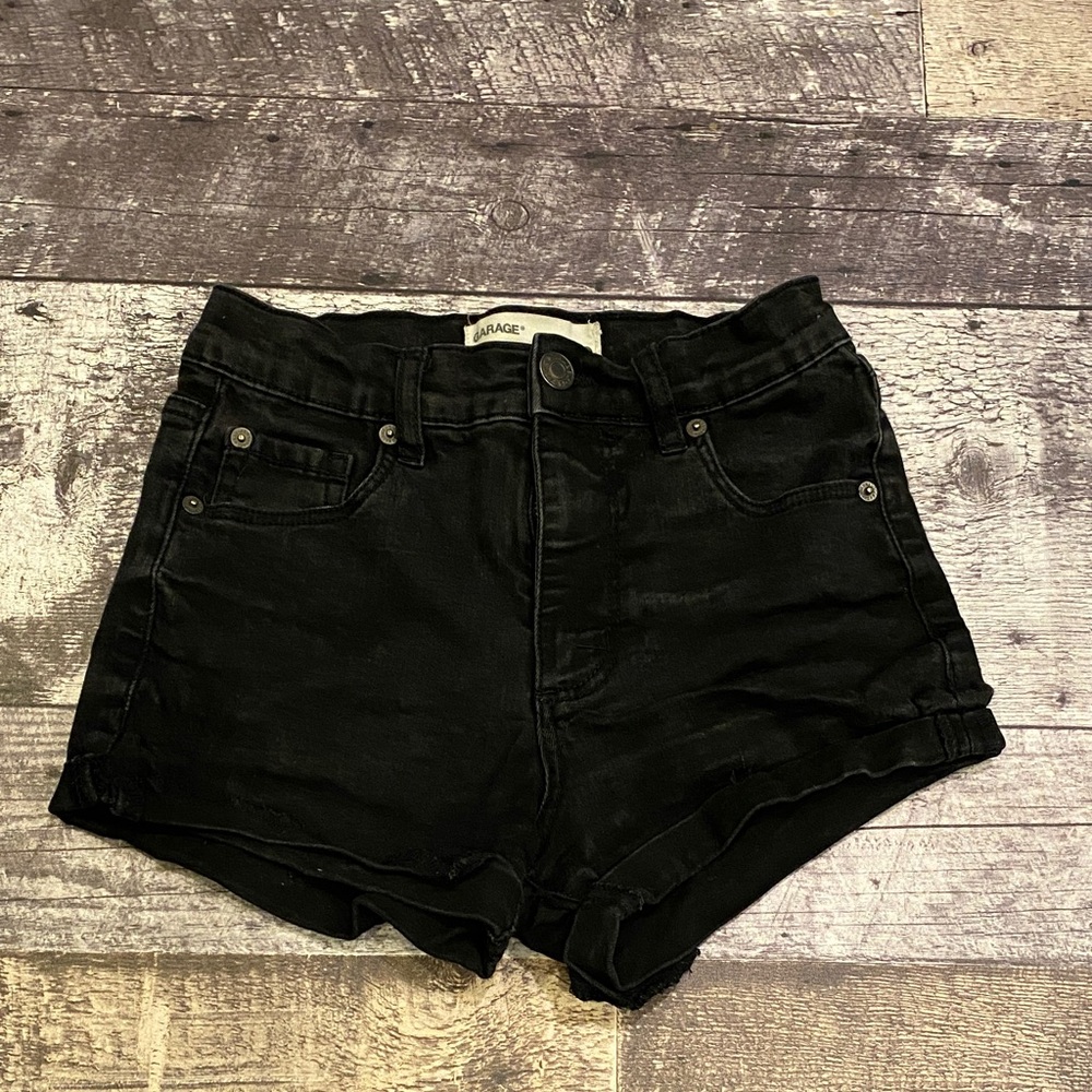 Garage Black Jean Shorts
